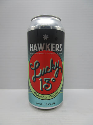 Hawkers Lucky 13 Bohemian Pilsner 5.4% 440ml