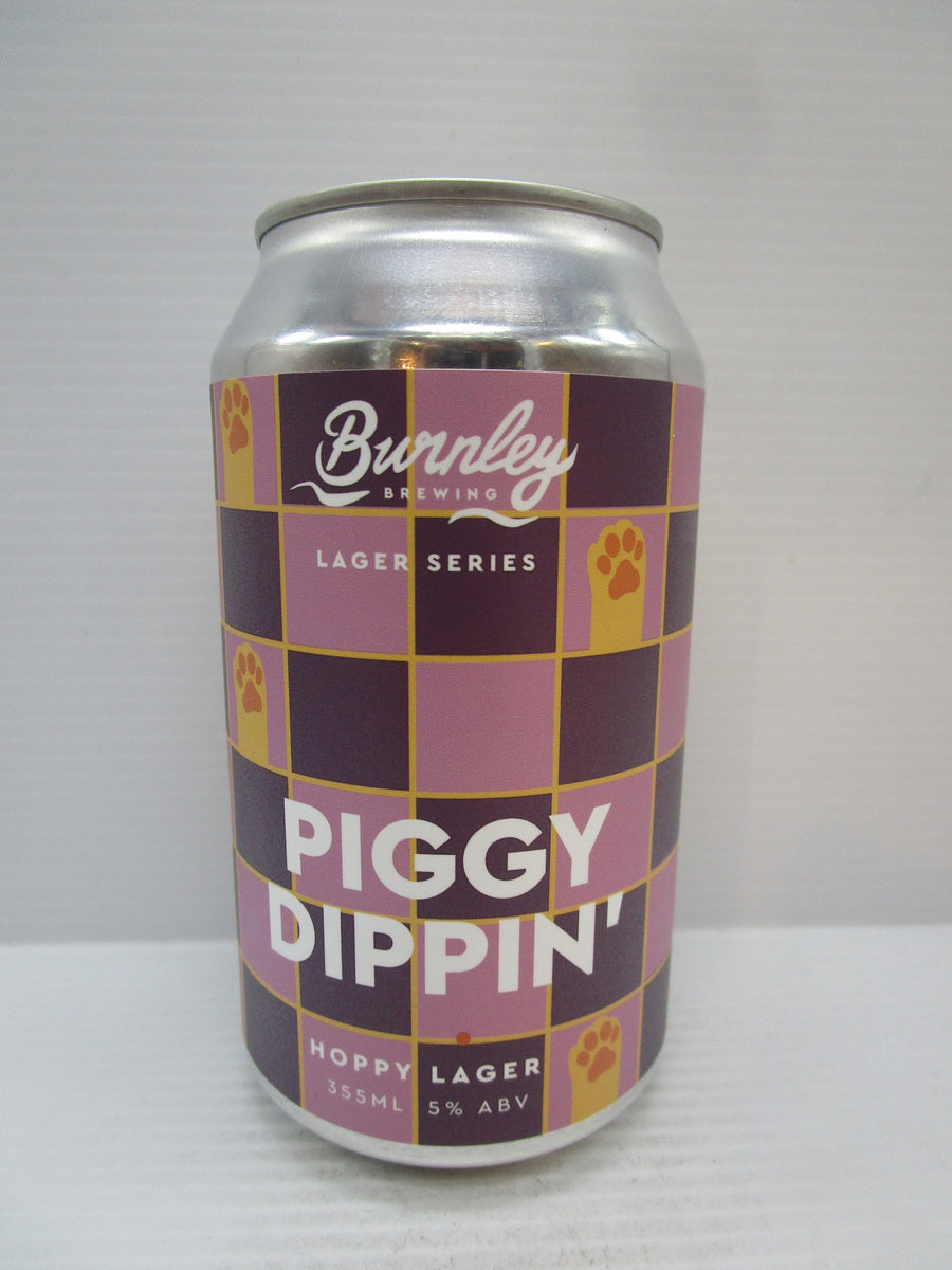 Burnley Piggy Dippin Hoppy Lager 5% 355ml