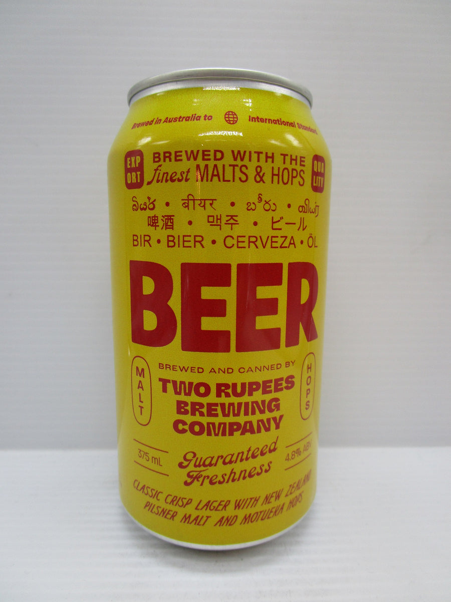 Two Rupees Beer Lager 4.8% 375ml