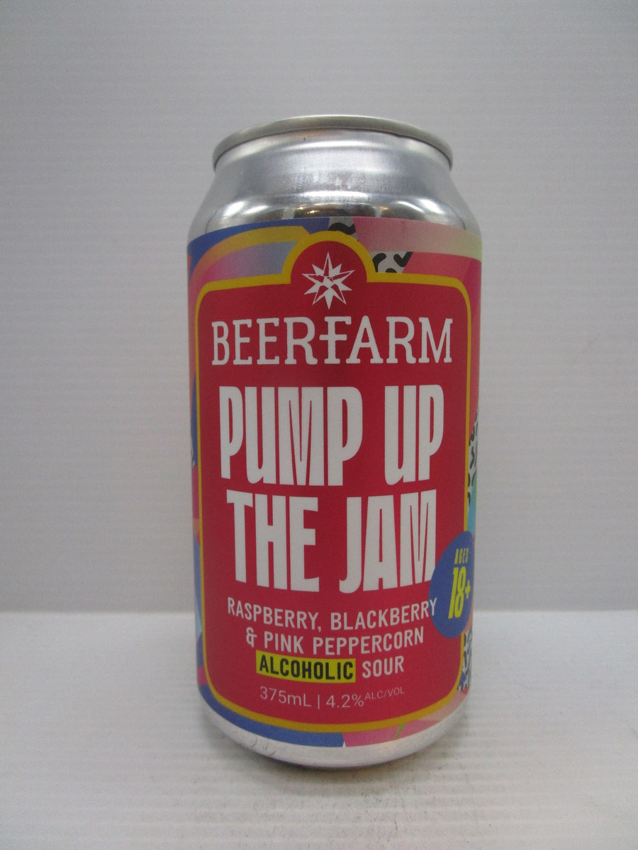 Beerfarm Pump Up the Jam Rasp Blkberry & Pink Sour 4.2% 375ml