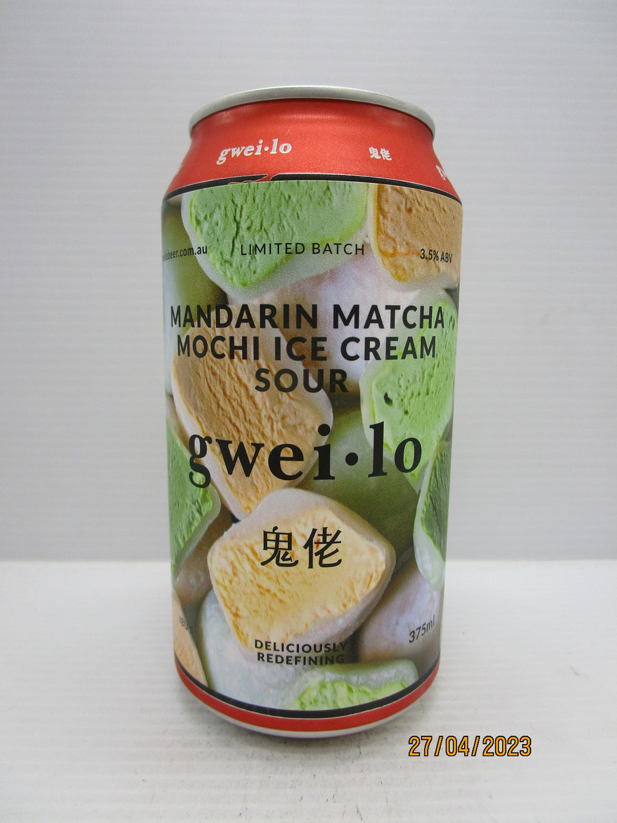 Gweilo Mandarin Matcha Mochi Ice Cream Sour 3.5% 375ml