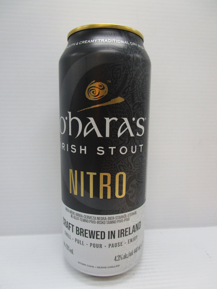 OHaras Nitro Irish Stout 4.3% 440ml - Grape & Grain