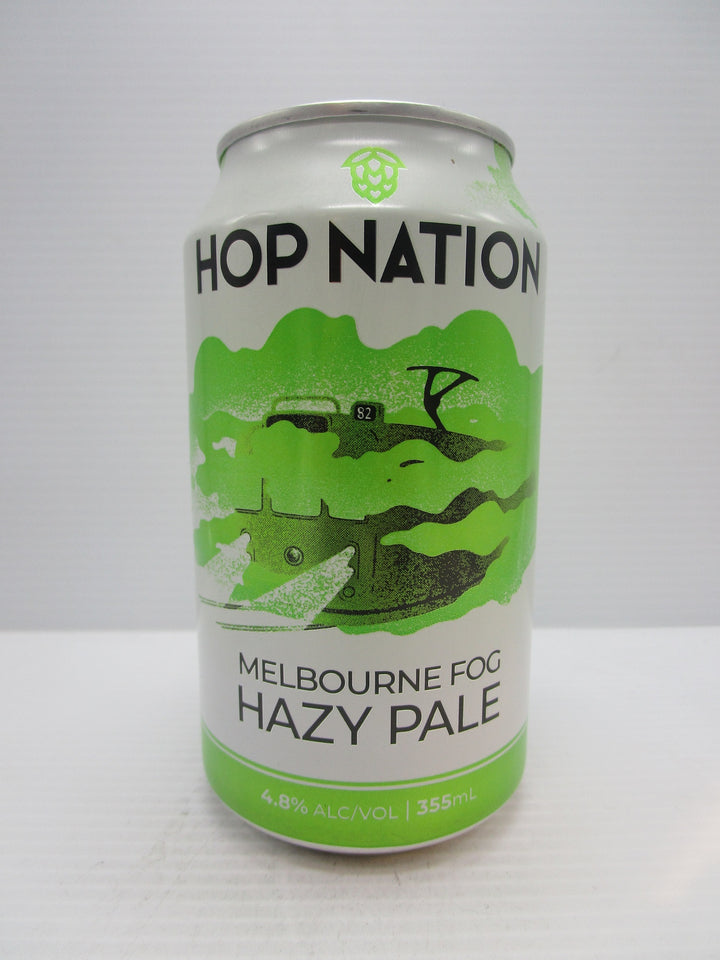 Hop Nation Melbourne Fog Hazy Pale 4.8% 355ml - Grape & Grain