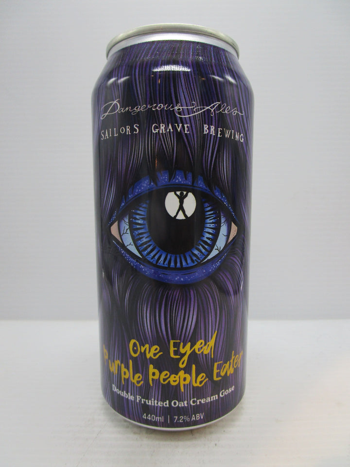 Sailors Grave x Dangerous Ales One Eyed Purple People Eater Fruited Oat Cream Gose 7.2% 440ml - Grape & Grain