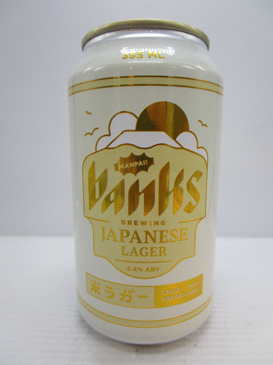 Banks Japanese Lager Crisp Dry 4.4% 355ml