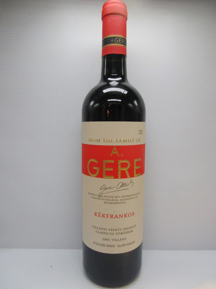 A Gere Kekfrankos Hungary 2021 14.5% 750ml