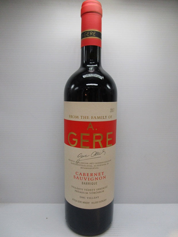 A Gere Cab Sauv Barrique Hungary 2017 13% 750ml