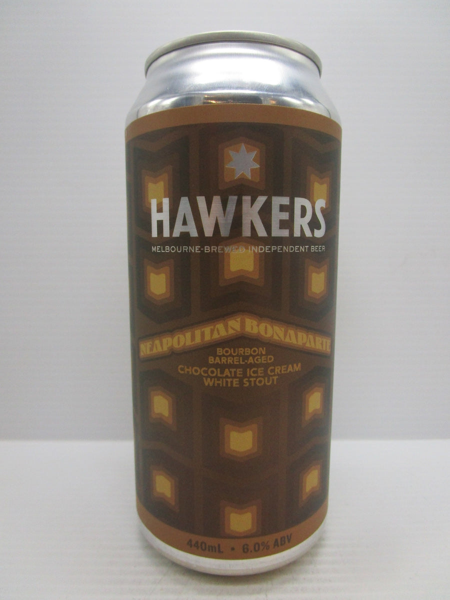 Hawkers - Neapolitan Bonaparte - Bourbon BA Chocolate Ice Cream White Stout 6% 440ml