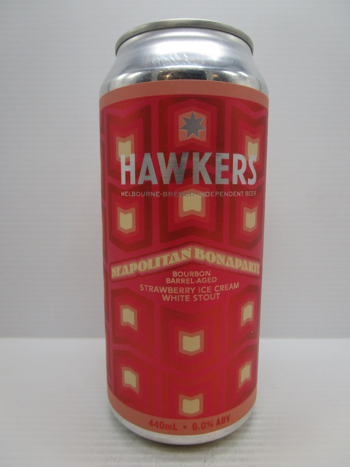 Hawkers - Neapolitan Bonaparte - Bourbon BA Strawberry Ice Cream White Stout 6% 440ml