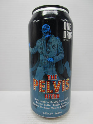 One Drop - The Pelvis Nitro Imperial Stout w/ Peanut Butter, Maple Bacon, Banana Pancake, Vanilla & Chocolate 10.2% 440ml