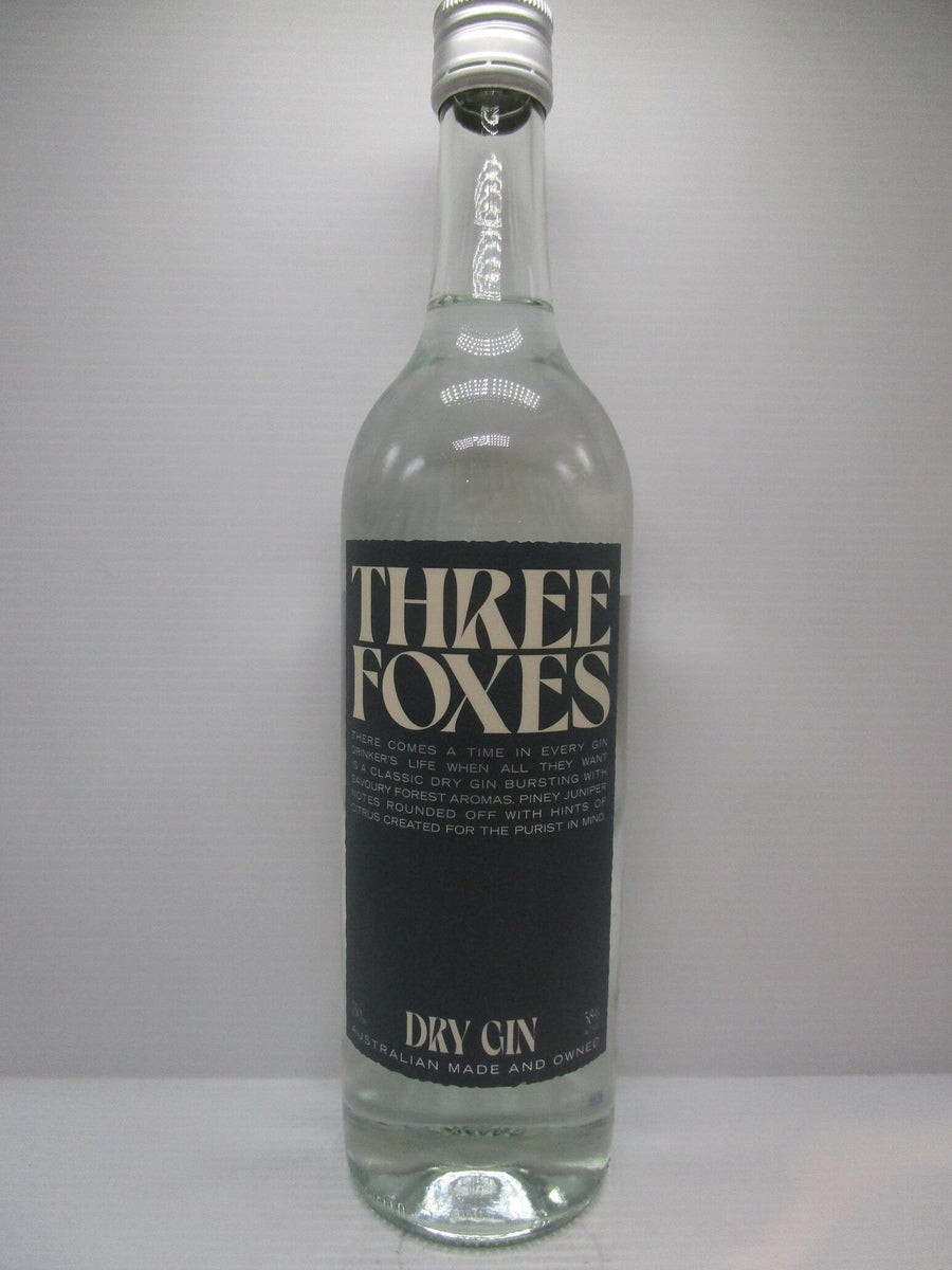 Three Foxes Dry Gin 38% 700ml