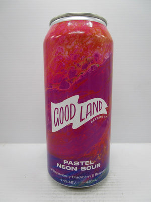 Good Land Pastel Neon Sour w/Boysenberry, Blackberry & Raspberry 4.4% 440ml