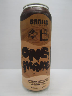 Banks x One Drop - One Shake Chocolate, Coffee & Vanilla Pastry Stout w/Tequila 11.5% 500ml