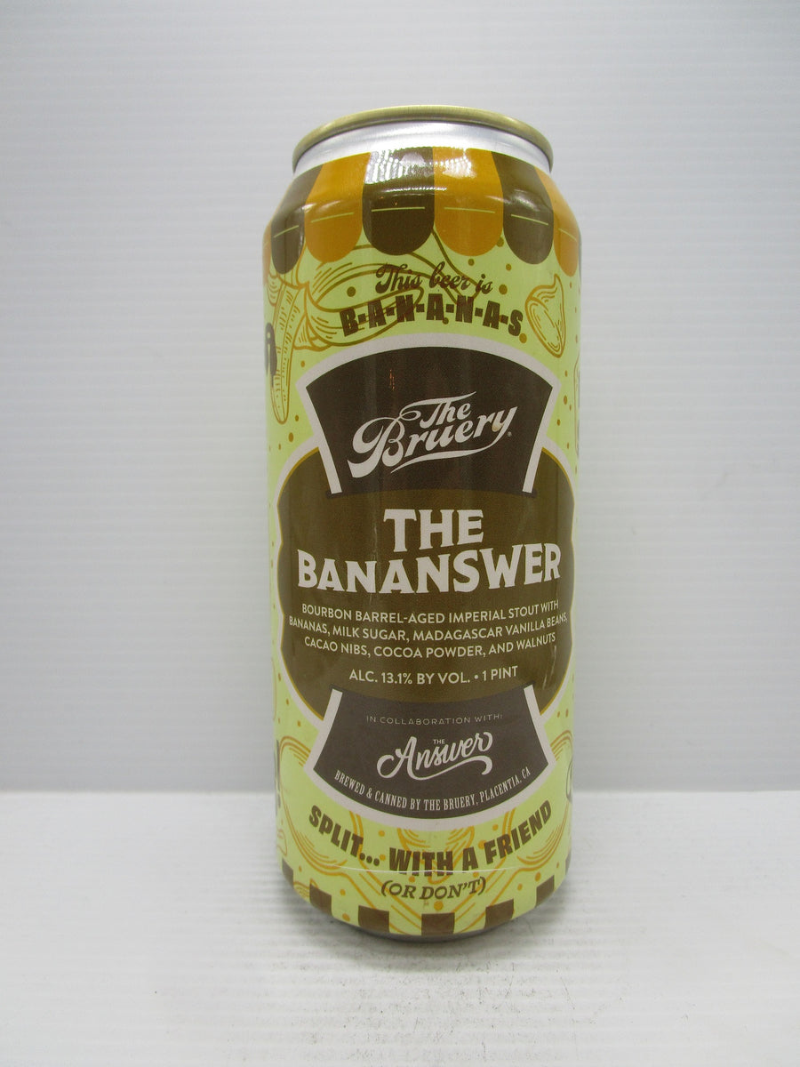 The Bruery The Bananswer BA Imp Stout w/Bananas, Walnut & Vanilla  13.1% 473ml