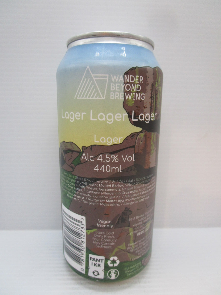 Wander Beyond Lager Lager Lager 4.5% 440ml