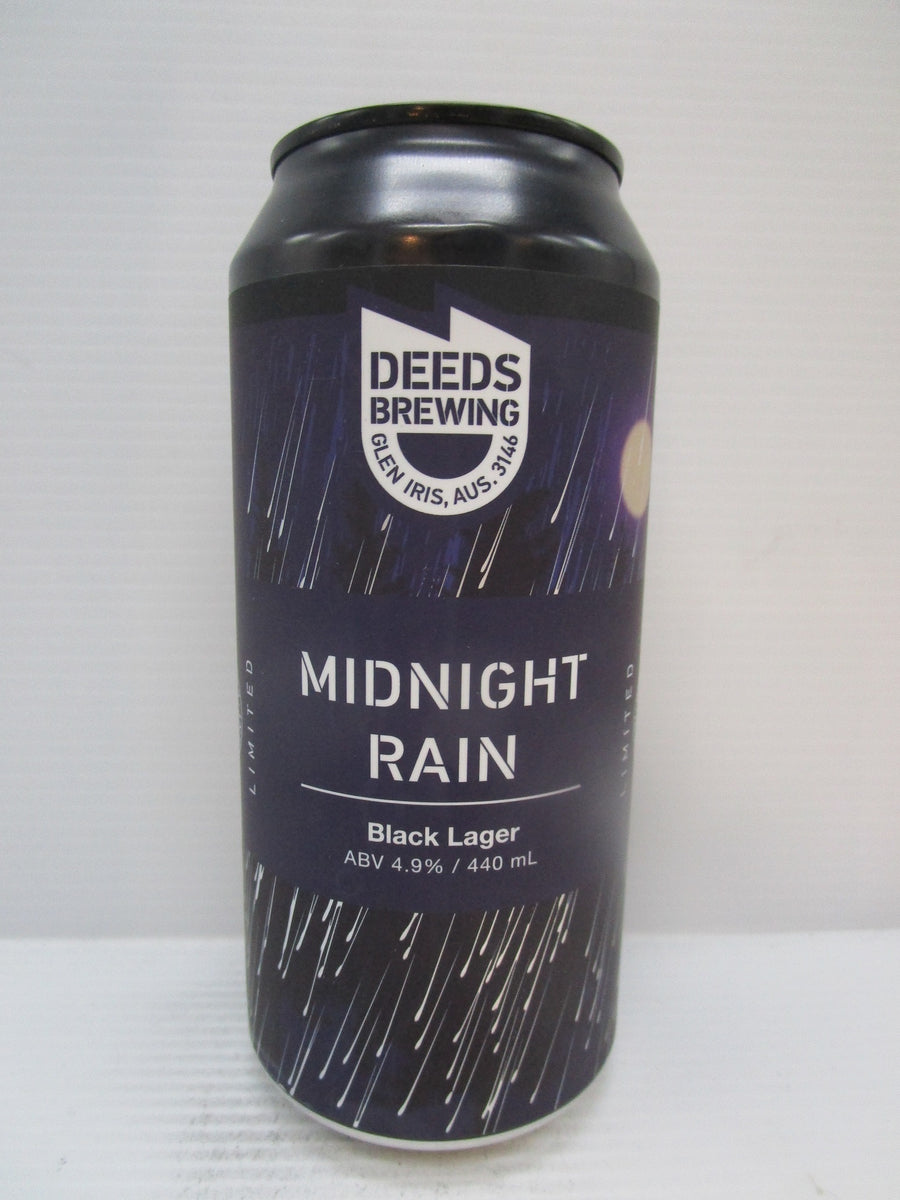 Deeds Midnight Rain Black Lager 4.9% 440ml
