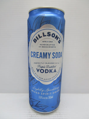 Billsons Creamy Soda Vodka 3.5% 355ml
