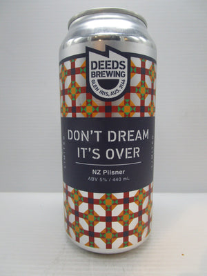 Deeds Don't Dream it's Over NZ Pilsner 5% 440ml