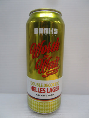 Banks Worth The Wait Helles Lager 5.4% 500ml